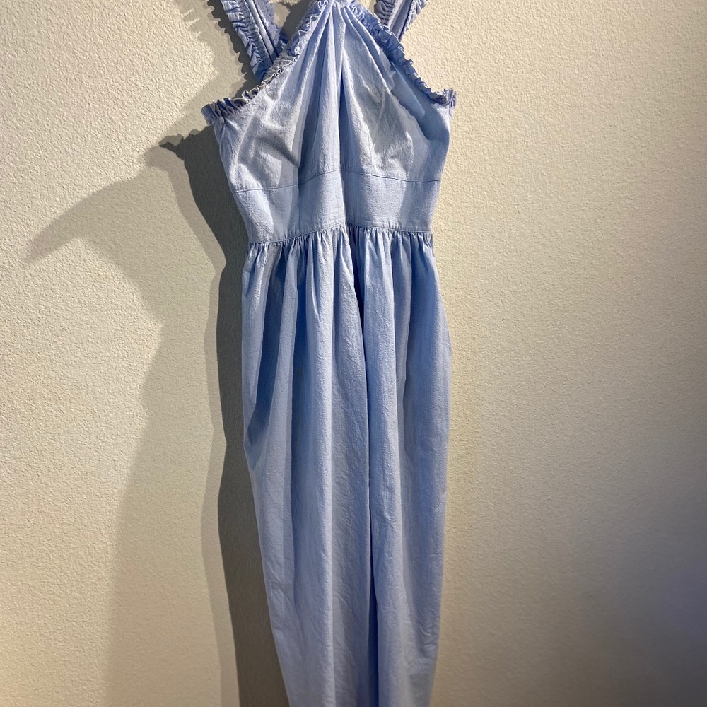 Baby-Blue Ruffled Day Dress - Picture 2 of 10